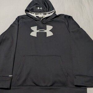 Under Armour Fleece Storm 1 Big Logo Men's Hoodie, Size XXL - Black